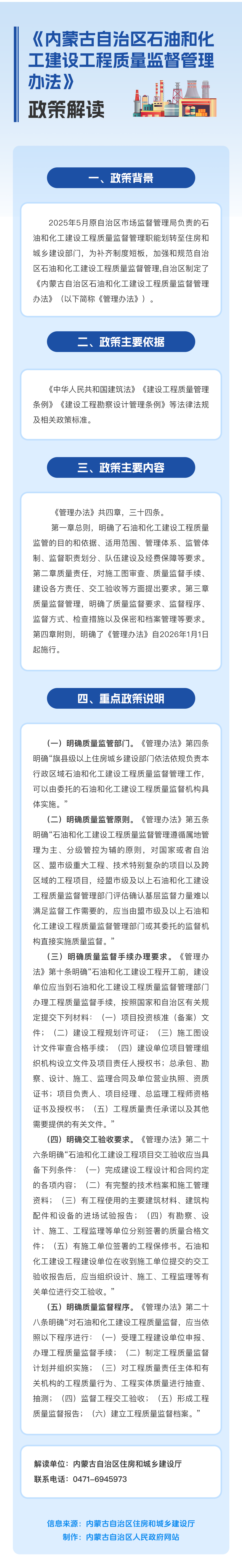 图解：《内蒙古自治区石油和化工建设工程质量监督管理办法》ld体育中国官方网站解读